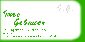 imre gebauer business card